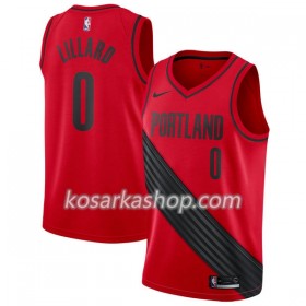 Dres Portland Trail Blazers Damian Lillard 0 Nike 2017-18 Crvena Swingman